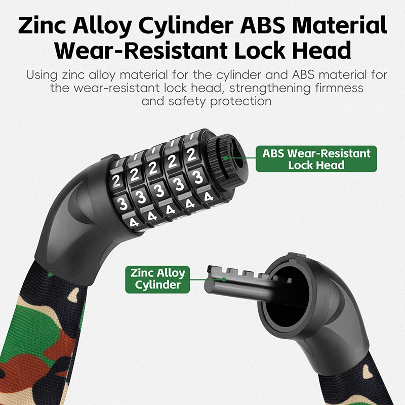 Glowride G10 — 5-Digit Combination Chain Lock
